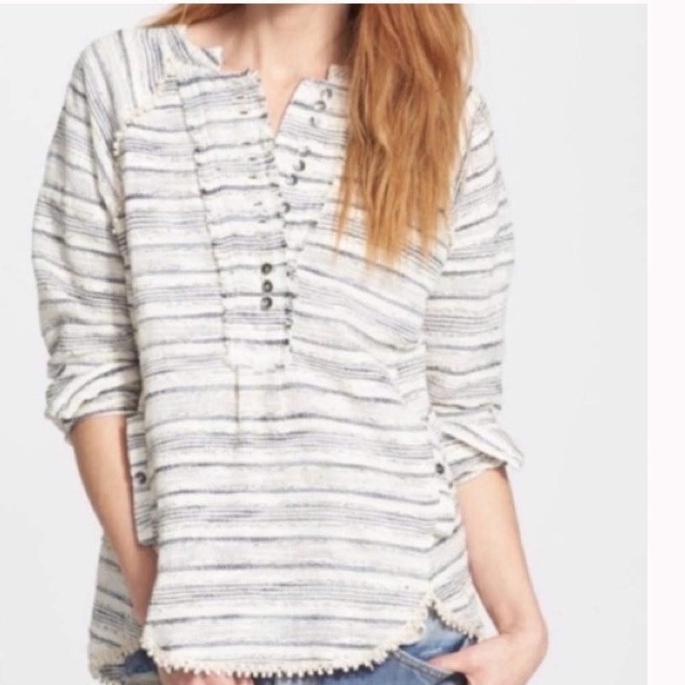 Free People striped tunic Hideaway Henley